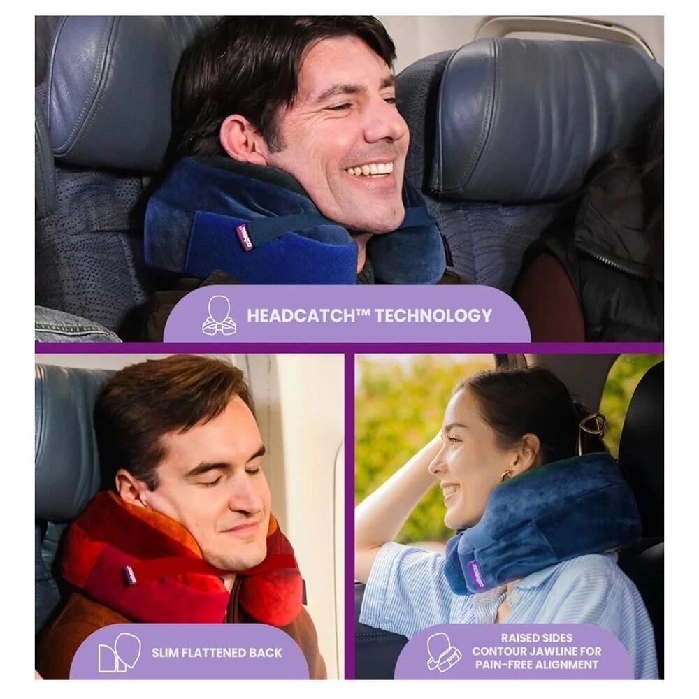 Cabeau Evolution Earth Neck Pillow Memory Foam Travel Support Washable Bag Gray - Picture 3 of 13
